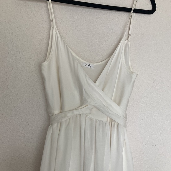 Lonely Off-white Strap Tie back Midi Dress Size 8 - Picture 5 of 11